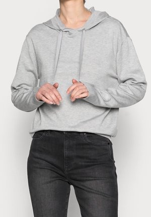 Sweat à capuche - mottled light grey