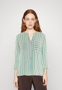 TOM TAILOR - Blus - teal/off-white Miniatyrbild 1