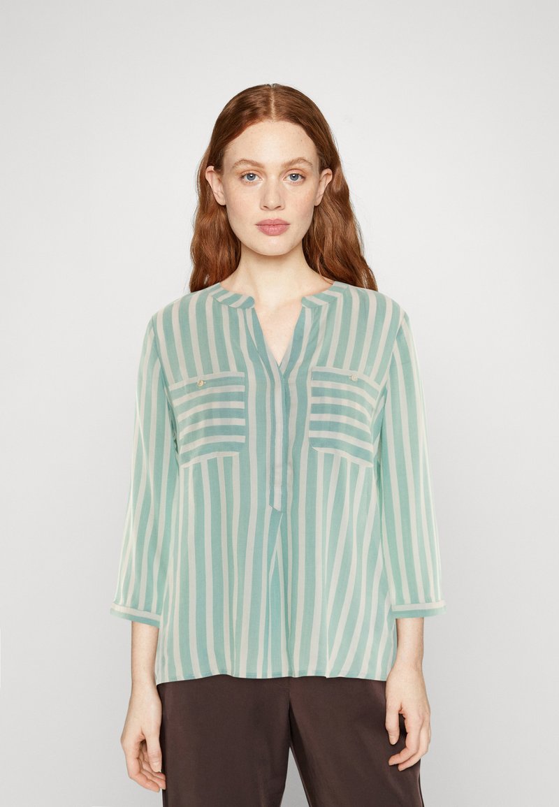 TOM TAILOR Pluus - teal/off-white