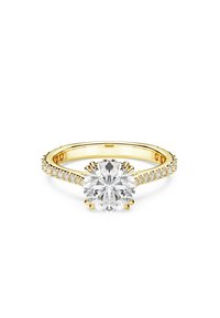 STILLA COCKTAIL ROUND CUT PAVÉ - Ring - white