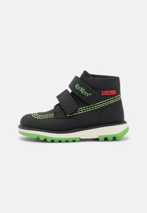 KICKFUN - Korte laarzen - noir/vert
