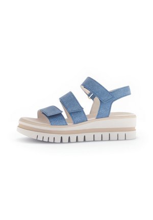 Sandalen met sleehak - blau