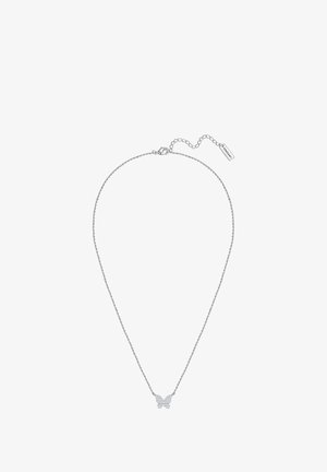 Collier en argent avec un pendentif en forme de papillon, doté de détails délicats et d'une fermeture à clip. Longueur ajustable avec une chaîne d'extension.