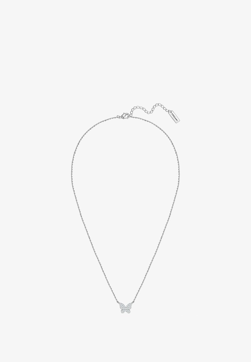 Sølv kædets halskæde med en sommerfuglepandant i detaljeret design og lås. Justerbar længde med en forlængerkæde.