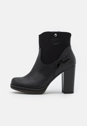 s.Oliver Bottines à talons hauts - black