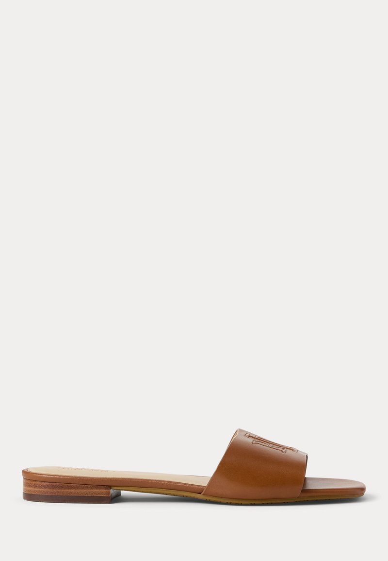 Lauren Ralph Lauren - EVERLEY CALFSKIN SLIDE SANDAL - Matalakantaiset pistokkaat - tan, Suurenna