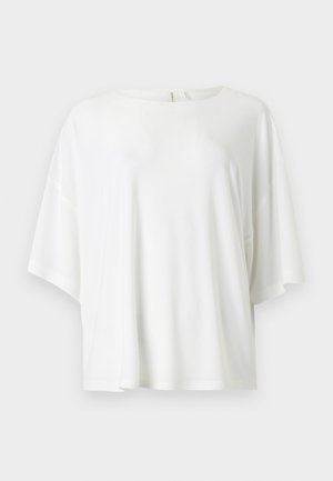 Norma Kamali SHORT SLEEVE BOXY - Tricou basic - snow white