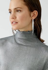 Oui METALLIC - Langarmshirt - grey silver