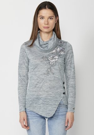 WITH HIGH NECK - T-shirt à manches longues - gris grey
