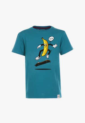 Band of Rascals BANANA FLIP - Printtipaita - petrol