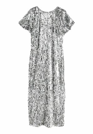 REGULAR FIT - SEQUIN TRIM FLUTTER SLEEVE  - Ballkleid - silver