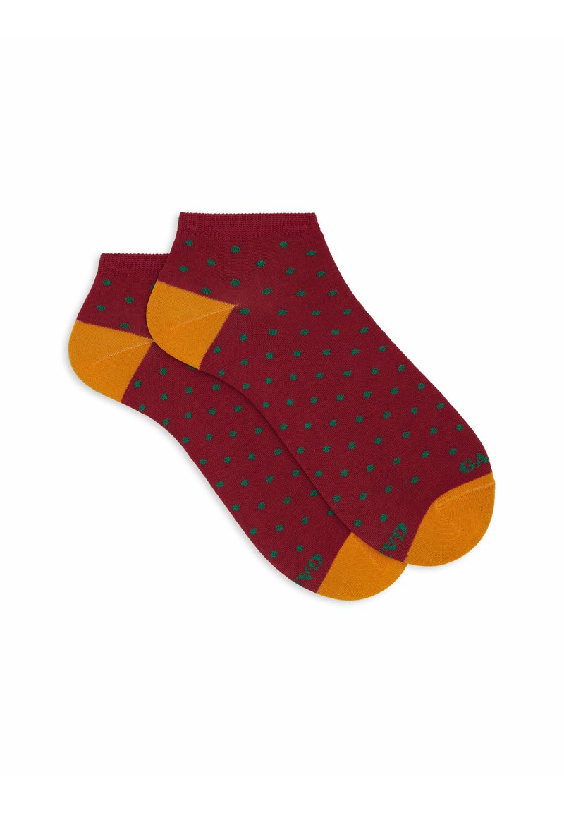 Gallo ANKLE WITH POLKA DOTS - Socken - carminio menta