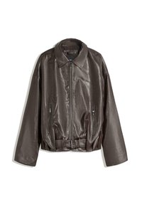 BELTED  - Kunstlederjacke - brown