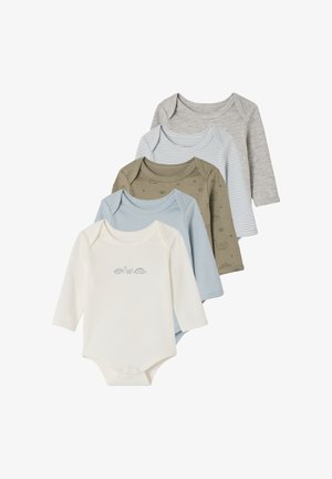 Vertbaudet, 5ER-PACK LANGARM-MIT DINOSAURIER-MOTIVEN SCHLUPFFORM - Body - khaki