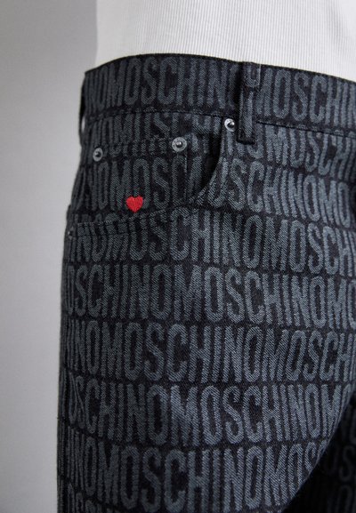 MOSCHINO PANTALONE - Ravne kavbojke - fantasia nero
