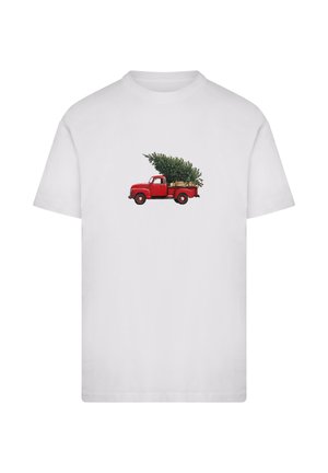 Mister Tee, CHRISTMAS TREE PICKUP TEE - Triko s potiskem - white