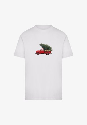 Mister Tee, CHRISTMAS TREE PICKUP TEE - Trükipildiga T-särk - white