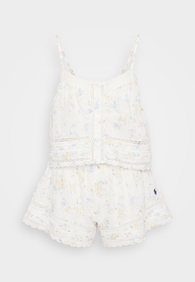 Polo Ralph Lauren FLORAL VOILE CAMI SET - Pyjama set - white/yellow