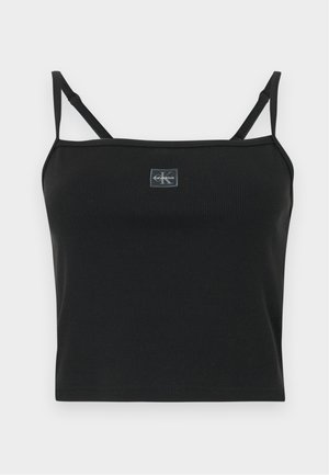 Calvin Klein Jeans WOVEN LABEL - Top - black