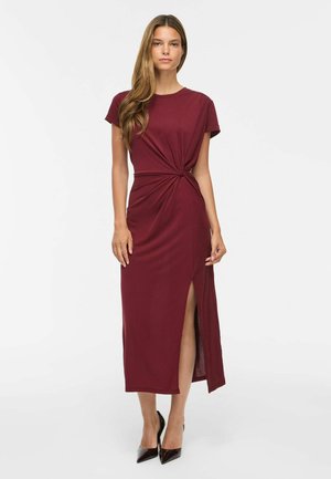 VILA VIMODALA C/S MIDI DRESS/VOL/1 - Jersey dress - tawny port