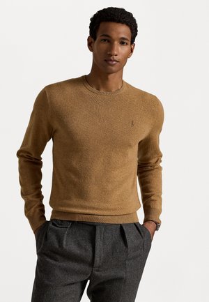WOOL CREWNECK SWEATER - Jumper - latte brown heather