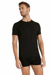 FALKE DAILY CLIMAWOOL CREW NECK - Undershirt - black