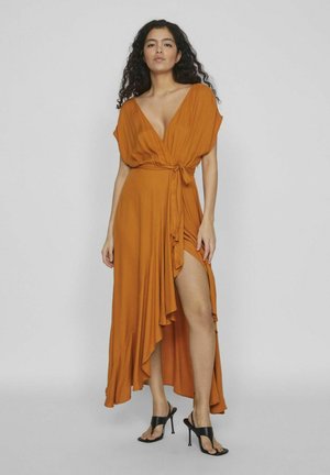VILA Vestido largo - honey ginger