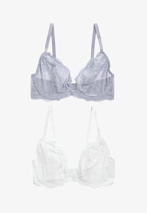 Next 2 PACK DD NON PAD PLUNGE - Trikotni modrček - blue white