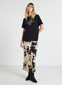 Calliope SCRITTA STRASS - T-shirt con stampa - ultrablack