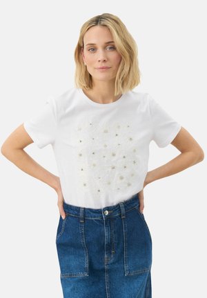 MAGGIPW - T-Shirt print - white embroidery
