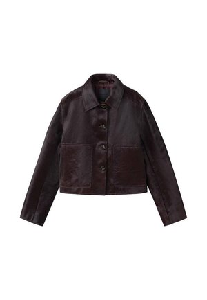 Chaqueta de cuero - bordeaux
