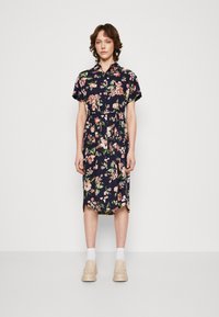 Vero Moda VMBUMPY SS CALF  - Abito a camicia - navy