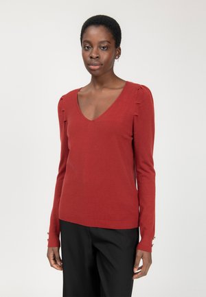 PUFFED SLEEVES - Maglione - cognac