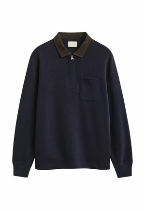 GANT, GANT HALF ZIP RUGGER - Strickpullover - evening blue