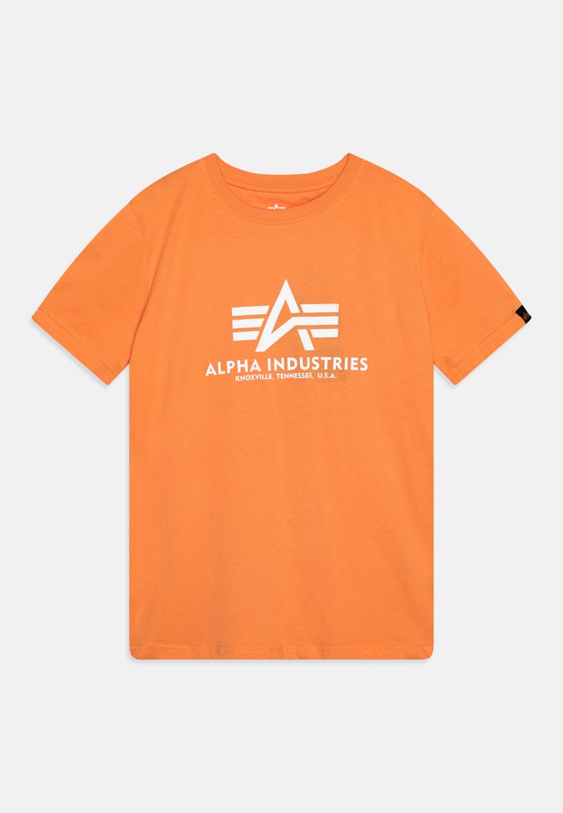 Alpha Industries BASIC KIDS TEENS UNISEX - Potiskana majica - tangerine