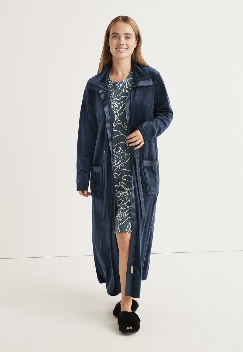 Cellbes of Sweden ROBE IN VELOUR Badekåber navy/mørkeblåmeleret