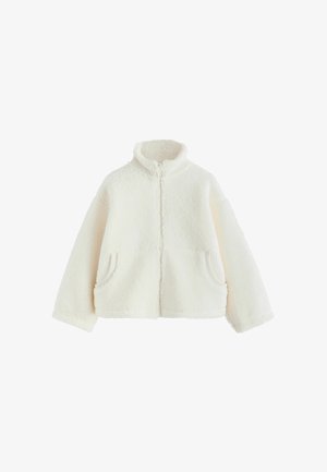 Next, ZIP UP BORG JACKET - Fleecejas - ecru white