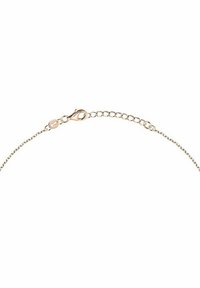 Collana in oro con chiusura a moschettone, link delicati e catena regolabile con piccoli anelli per la personalizzazione della lunghezza.