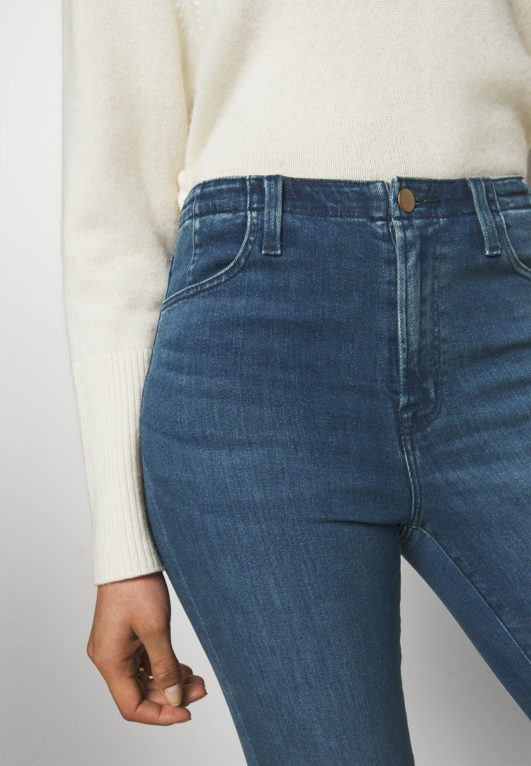 J Brand DARTED HIGH RISE CROP - Jeans Skinny Fit - moxie/dark blue - Zalando .ie