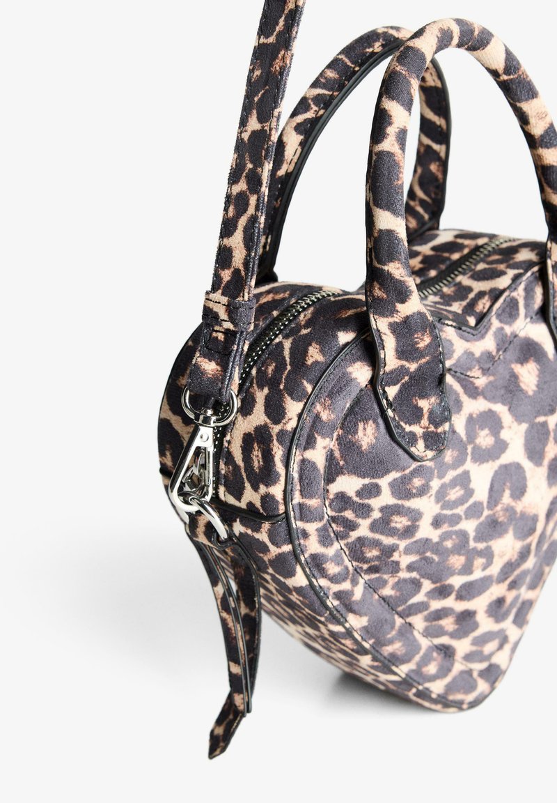 Bershka HEART Borsa a mano dark brown/marrone scuro