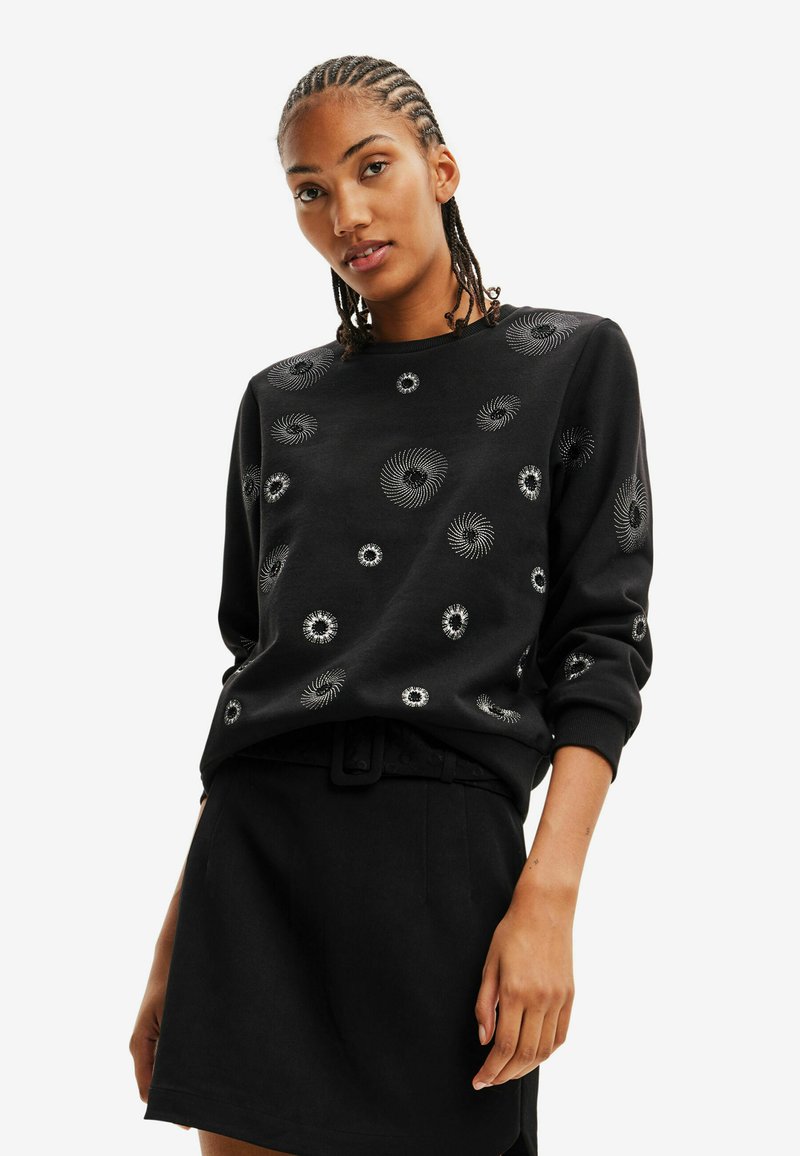 Desigual GEOMETRIC Sweatshirt black/noir ZALANDO.FR