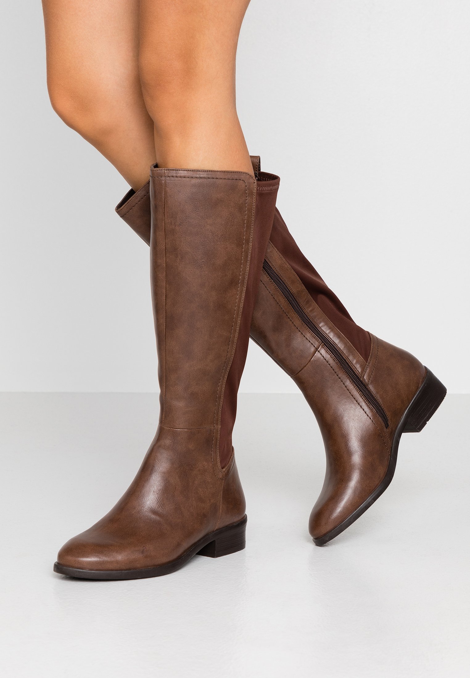 Simply Be WIDE FIT DIXIE STRETCH BACK KNEE HIGH BOOT Simply Be WIDE FIT DIXIE STRETCH BACK KNEE HIGH BOOT