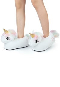 Corimori PLÜSCH-TIER-PANTOFFELN - Slippers - mia das einhorn weiß