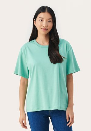 ANNE - T-Shirt basic - crème de menthe