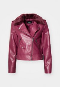 ONLVILHELMA BIKER - Jakna od umjetne kože - burgundy