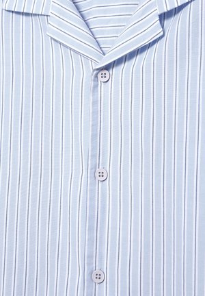 PULL&BEAR, STRIPED SHORT SLEEVE - SHIRT - Camicia - blue