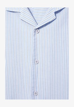 PULL&BEAR, STRIPED SHORT SLEEVE - SHIRT - Košeľa - blue
