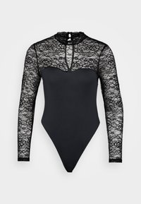 ONLSIA HIGHNECK HEART - T-shirt à manches longues - black