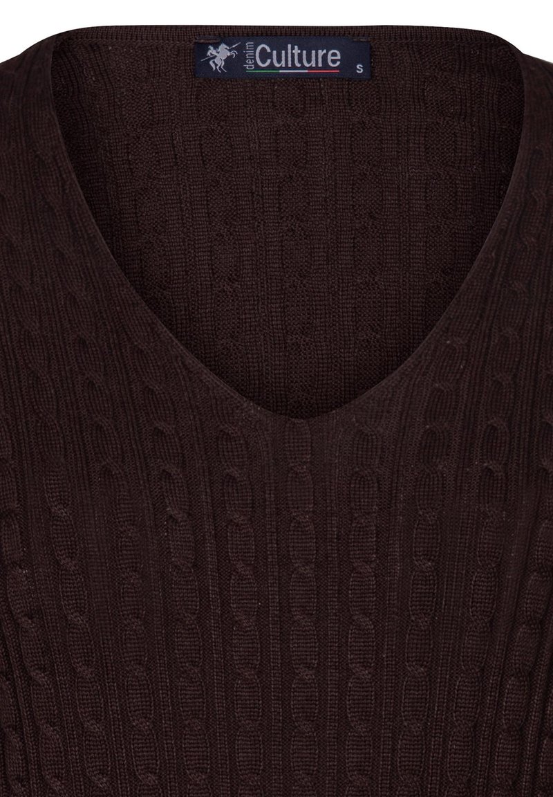 Damen Strickjacken | Denim Culture VERLA Strickpullover braun - UD96307 Damen Strickjacken | Denim Culture VERLA Strickpullover braun - UD96307