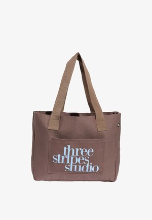 adidas Performance, THREE STRIPES STUDIO CANVAS TOTE BAG - Bolso shopping - earth strata glow blue white